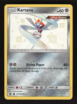 Kartana SV33/SV94 Pokemon Hidden Fates Holo Card - Image 1