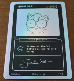 Jiggles (Jigglypuff) 4/7 1st Edition Pokederp Sketch Second Print Pokemon - Image 2