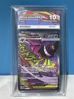 Pokemon Mega Gengar EX 269/217 Ascended Heroes Ace 10 Gem Mint Perfect Subgrades - Image 1