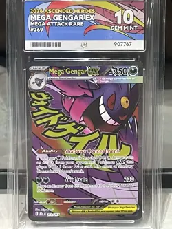 Pokemon Mega Gengar EX 269/217 Ascended Heroes Ace 10 Gem Mint Perfect Subgrades - Image 3