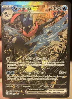 Greninja EX 132 SVP Promo Holo 300 HP 120+ Attack Scarlet & Violet Pokemon TCG - Image 1