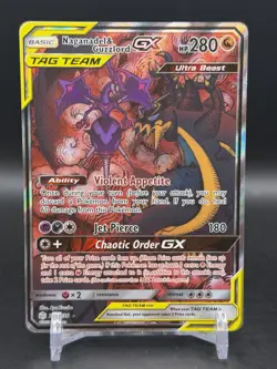 Naganadel & Guzzlord GX 224/236 Alternate Full Art Cosmic Eclipse Tag Team NM - Image 1