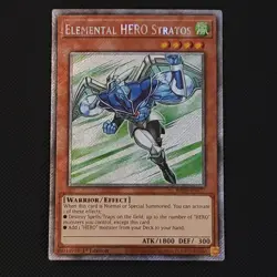 Yugioh Elemental HERO Stratos RA03-EN177 Platinum Secret 1st Edition - Image 2