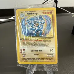 Pokemon Machamp Holo 8/102 Base Set 1st Edition – Factory Sealed Promo - Image 1