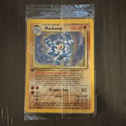 Pokemon Machamp Holo 8/102 Base Set 1st Edition – Factory Sealed Promo - Image 1