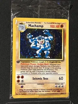 Pokemon Machamp Holo 8/102 Base Set 1st Edition – Factory Sealed Promo - Image 1