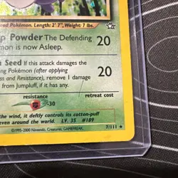 Jumpluff 7/111 Holo Rare Vintage Pokemon Card Neo Genesis MP - Image 2