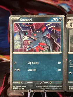 Sneasel & Weavile - Cosmos Holo Promo Pokemon Cards MEP 020 & 021 NM/M - Image 3