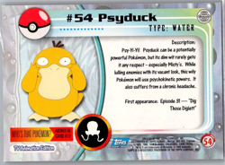 1999 Topps Pokemon TV Animation Series 1 - Psyduck #54 Trading Card - Image 2