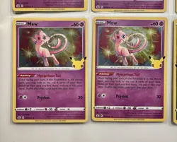 Pokemon Sword & Shield Celebrations Mew 011/025 Pikachu 005/025 8 Cards Mix Lot - Image 2