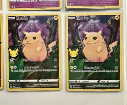 Pokemon Sword & Shield Celebrations Mew 011/025 Pikachu 005/025 8 Cards Mix Lot - Image 3