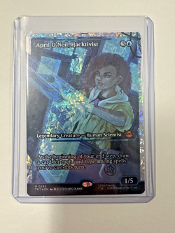 April O'Neil, Hacktivist (0292) (Showcase)(Fracture Foil) TMNT MTG 🔥MYTHIC🔥 - Image 1