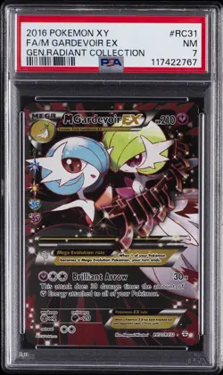 2016 POKEMON XY GENERATIONS RADIANT COLL #RC31 FULL ART/M GARDEVOIR EX PSA 7 - Image 1