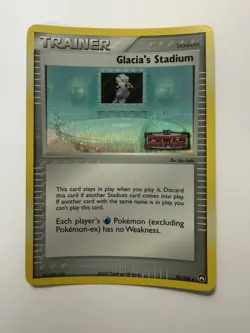 Pokemon TCG Glacia's Stadium EX Power Keepers 76 Reverse Holo Stamped - Image 1