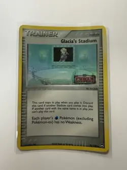 Pokemon TCG Glacia's Stadium EX Power Keepers 76 Reverse Holo Stamped - Image 3