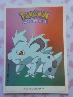 NIDORINA #30 - DUNKIN BOOMER 2000 - CARTE POKEMON - TRES BON ETAT - Image 1