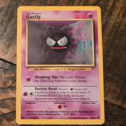 Pokemon TCG Base Set Gastly, Unlimited Common Card 50/102 NM Condition - Image 1