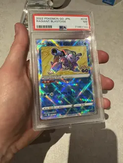 2022 POKEMON GO RADIANT BLASTOISE HOLO #018 JPN psa - Image 1