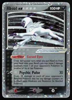2007 Pokemon Power Keepers Absol EX Mint Silver Border Holo Rare Mid Era 92/108 - Image 1