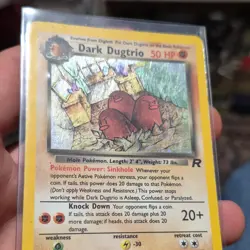 Pokemon Dark Dugtrio Holo Rare Team Rocket 6/82 HP 50 2000 Unlimited - Image 2