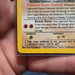 Pokemon Dark Dugtrio Holo Rare Team Rocket 6/82 HP 50 2000 Unlimited - Image 4