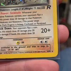 Pokemon Dark Dugtrio Holo Rare Team Rocket 6/82 HP 50 2000 Unlimited - Image 5