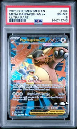 2025 POKEMON MEG EN-MEGA EVOLUTION ULTRA RARE #164 MEGA KANGASKHAN EX PSA 8 - Image 1