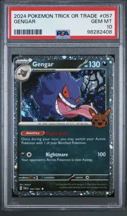 PSA 10 Gengar #057 Trick or Trade 2024 Holo GEM MINT Halloween Pokemon 🎃🔥 - Image 1