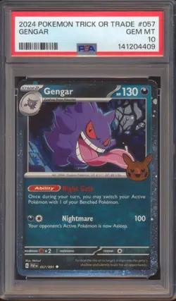 2023 POKEMON TRICK OR TRADE GENGAR #057 PSA 10! - Image 1