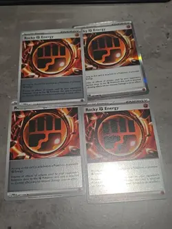 4x holo Rocky Fighting Energy 087/088 Perfect Order - Pokemon TCG Playset - Image 1