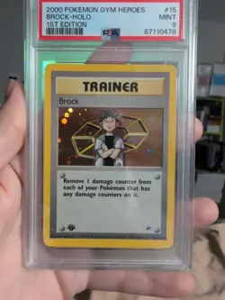 2000 POKEMON GYM HEROES #15 BROCK-HOLO 1ST EDITION PSA 9 - Image 1