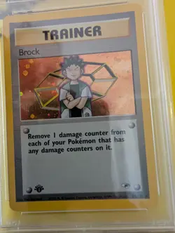 2000 POKEMON GYM HEROES #15 BROCK-HOLO 1ST EDITION PSA 9 - Image 3