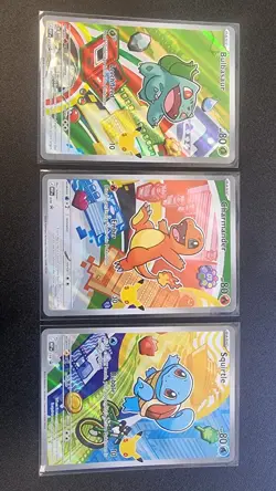 Pokemon First Partner Illustration Collection MEP Bulbasaur Charmander Squirtle - Image 1