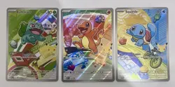 Pokemon First Partner Illustration Collection MEP Bulbasaur Charmander Squirtle - Image 1