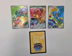 Pokemon First Partner Illustration Collection MEP Bulbasaur Charmander Squirtle - Image 1