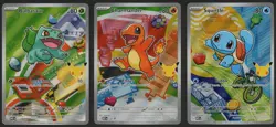 Pokemon First Partner Illustration Collection MEP Bulbasaur Charmander Squirtle - Image 1