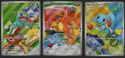 Pokemon First Partner Illustration Collection MEP Bulbasaur Charmander Squirtle - Image 1