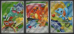 Pokemon First Partner Illustration Collection MEP Bulbasaur Charmander Squirtle - Image 1
