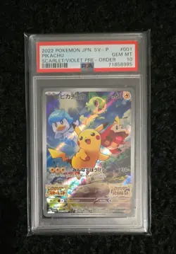 PSA 10 Pikachu 001/SV-P Promo Pokemon Card Japanese Scarlet & Violet GEM MINT - Image 1