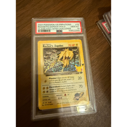 2021 POKEMON CELEBRATIONS ROCKET'S ZAPDOS-HOLO CLASS.COLL-GYM CHALLENGE GEM MT10 - Image 3