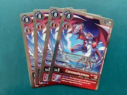 Canoweissmon RB1-009 Playset Resurgence Booster Digimon Card Game x4 - Image 1