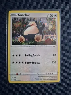 Pokemon Snorlax Cosmos Holo Rare Promo SWSH Base 140/202 NM - Image 1