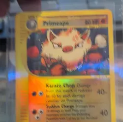 Pokemon Primeape 029/147 Aquapolis Rare Reverse Holo Trading Card English - Image 1