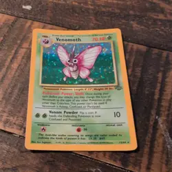 Venomoth Holo Rare Card 13/64 Nintendo 1995-1999 Wizards Jungle - Image 1