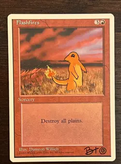 Charmander Flashfires Pokemon MTG Custom Painted Artwork By Brandon Olterman BTO - Image 1