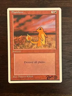 Charmander Flashfires Pokemon MTG Custom Painted Artwork By Brandon Olterman BTO - Image 3