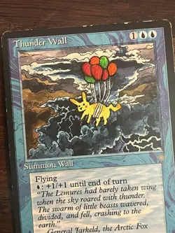 FLYING PIKACHU Pokemon/MTG Signed Custom Thunder Wall Ice Age Brandon Olterman - Image 1
