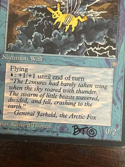 FLYING PIKACHU Pokemon/MTG Signed Custom Thunder Wall Ice Age Brandon Olterman - Image 4