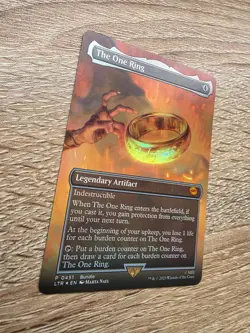 MTG The One Ring FOIL Borderless Scene NM LOTR Tales Middle-earth Bundle Promo - Image 3