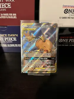 Raichu & Alolan Raichu GX (221/236) Unified Minds Tag Team Alt Art Pokemon Card! - Image 1